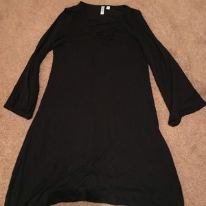 Plain black dress